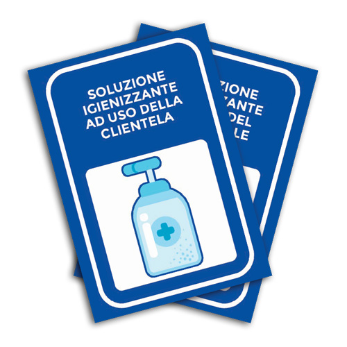 cartello forex blu igienizzazione delle mani