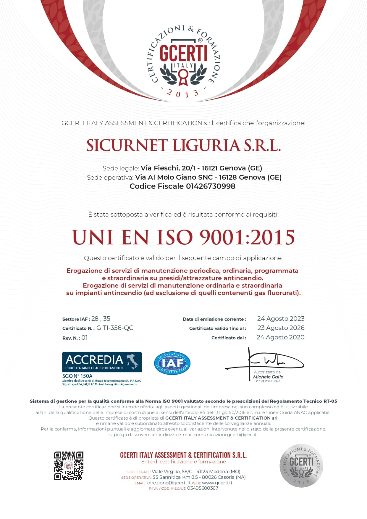 SICURNET-azienda-manutenzione-presidi-impianti-antincendio-certicata-iso-9001