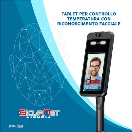 Tablet controllo temperatura sunell ricopnoscimento facciale