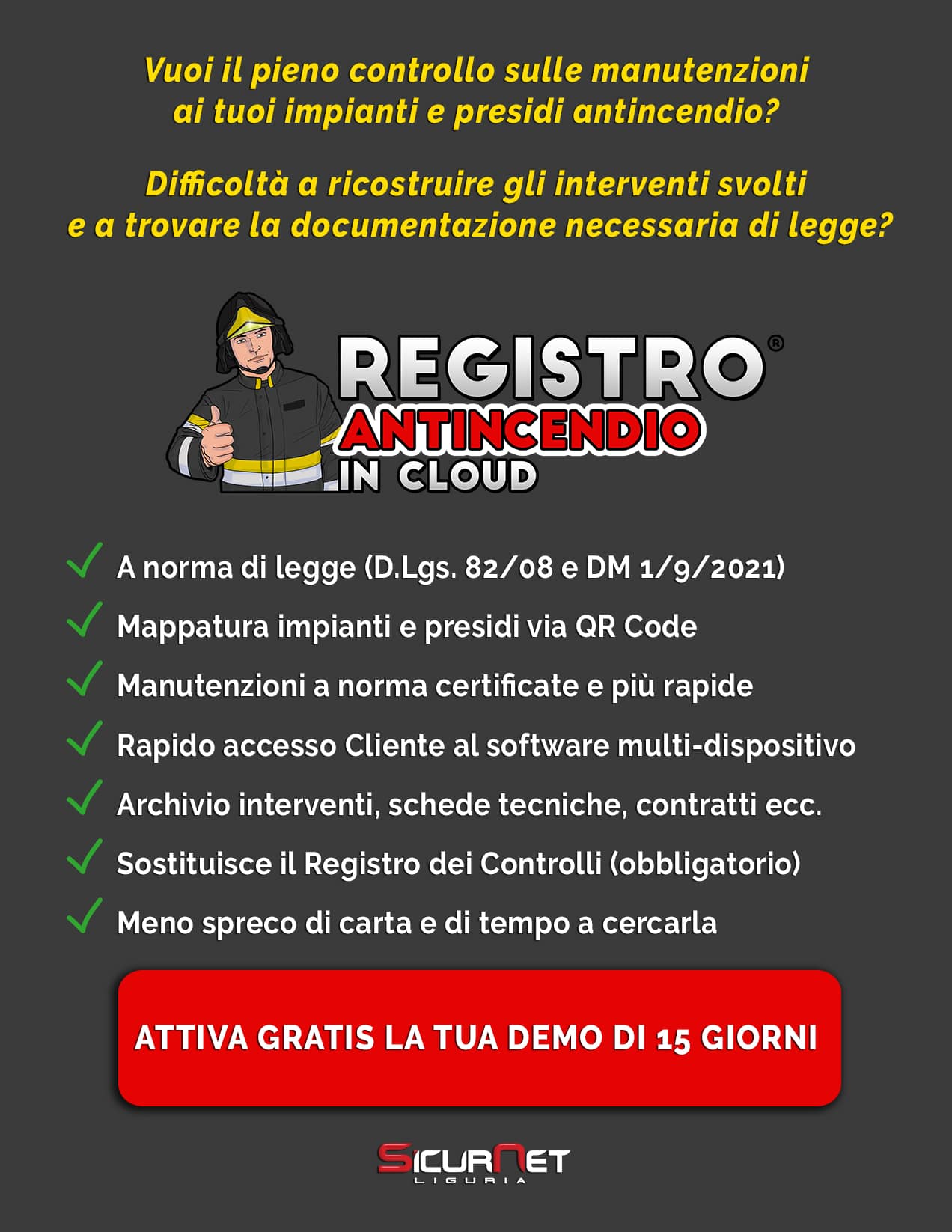 Registro Antincendio in Acloud - SicurNet Liguria